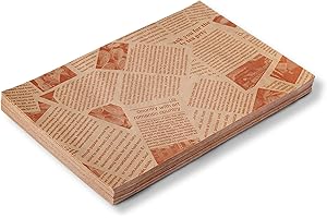 HINGTTRAUM 150 Papier Journal Alimentaire, Papier Emballage Alimentaire Écologique, Emballage Alimentaire Anti-Graisse, Idéal pour Sandwich, Hamburger, Frites, Pâtisserie et Cadeaux, 30x20cm