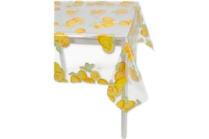 Casatessile Tovaglia plastificata Trasparente h 140 cm. al Metro Cristal Fondo in PVC, Cerata Rettangolare - VAR. 1, 6 posti 140x180 cm.