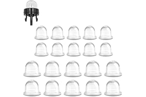 SAKERR Primer Bulbs, 20Pcs Fuel Primer Bulb Universal Petrol Fuel Primer Bulb for Petrol Strimmer, Lawnmower Oil Primer Bulb for Gasoline Saw Chainsaws Blowers Cutter Hedge Trimmer Oil Primer - 19/22mm