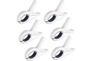 Senshuomy Towel Clips for Sun Loungers,Beach Towel Clips,Plastic Towel Clips,Large Strong Grip Clothes Pegs,Large Beach Towel Clips for Sun Loungers,Laundry,Pool Chairs,Sunbeds(6PCS/Blue)