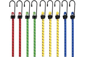 10 x expander- och bagagespännare – gummirep med krok för fastsättning – olika Längder – för motorcykel, möbler, bil, cykel – extra stark krok – biltillbehör