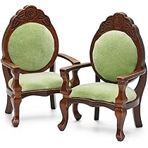 Sedia A Dondolo In Miniatura Per Casa Delle Bambole, Scala 1:12, Mobili In Legno Per Gnomi E Accessori (Bianco)