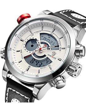 ufengke®Sport casual wasserdicht Dualzeit LED-Zifferblatt Leucht Zeiger Tagesdatum calendar Quarz armbanduhren...