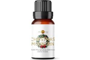 AROMA ENERGY Christmas Mountain (10ml) Scots Pine, Spruce & Cedarwood Pure Essential Oil Blends | Winter Scented Fragrances | Aromatherapy, Oils for Diffuser, Burner, Candle Making Scents