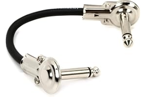 Hosa IRG-100.5, Guitar Patch Cable, Low-profile Right-angle to Same, 6 in
