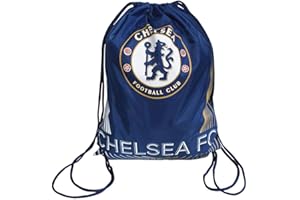 CHELSEA Hy-Pro Officially Licensed Cheslea F.C. Matrix Drawstring Gym Sack Bag | Unisex, Adult, Kids, PE, Gym, Sport, Travel, Holiday