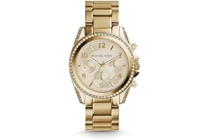 Michael Kors Damenuhr Blair, 39 mm Gehäusegröße, Quarz-Chronographenwerk, Edelstahlarmband