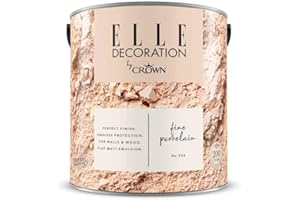 ELLE DECORATION Fine Porcelain No. 506, 2,5 L, extra-matte Premium Wandfarbe für Innen, für Wände und Holz, hohe Deckkraft, Innenfarbe, heller und leichter Cremeton