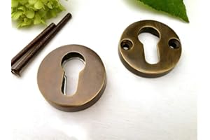 Antikas - Sicherheits-Rosette aus Messing, PZ-Beschläge, Schloss-Rosette im Antik-Stil