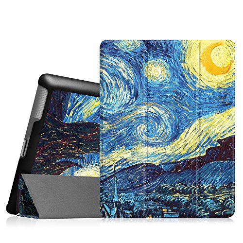 Fintie Apple iPad 2/3/4 Hülle Case - Ultra Slim Superleicht Schutzhülle Smart Shell Cover Tasche Etui mit Auto Schlaf / Wach und Standfunktion für Apple iPad 2 / iPad 3 / iPad 4 Retina, Sternennacht