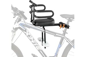 auvstar Asientos De Bicicleta Montados Delanteros para Niños,Asiento Infantil para Bicicleta De Montaña,Infantil Delantero Plegable,Cierre Rápido,Adecuado para Niños De 1 A 6 Años