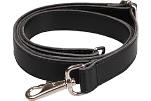 Jakago - Tracolla universale in pelle con ganci girevoli in metallo argentato, regolabile, accessorio per borsa a tracolla, valigetta, borsa a secchiello, per il fai da te