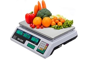 ADIBY Digital Commercial Price Scale Computing Scale Shop Weighing Scales Vegetable Scales with LCD Display for Food Meat Fruit Produce