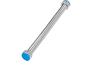 SWAWIS 28cm Tuyau Flexible Ondule en Acier Inoxydable, Tuyau Flexible 3/4'' DN20 avec Rondelle pour Chauffe-Eau Toilettes Baignoires Robinets