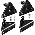 ARANA 10MM Ball Stud Mounting Bracket for Gas Struts Lift Supports Shocks Spring Prop 4PCS, BLACK