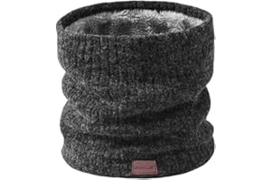 Onvavient Szalik męski na zimę, na narty, ocieplacz na szyję, dla mężczyzn i kobiet, ciepły, gruby szal typu loop, ocieplacz na kark, sportowy motocykl, rower