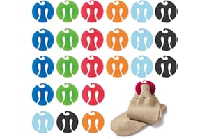 KQNM 24 Piezas Calcetín Clips para Lavadora, Calcetín Clips Percha, Calcetín Clips de plástico, Ideal para el secado diario de ropa y calcetines