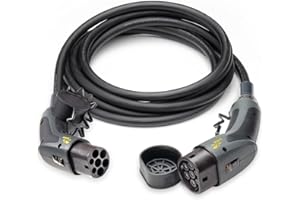 SMART JUICE Juice Flow, Cable de Recharge Type 2 de 6m, Cable Recharge Voiture Electrique Compatible avec Tous Les Véhicules Électriques, Cable Recharge Type 2 32A 3-Phases 22kW, Certifié TÜV Rheinland