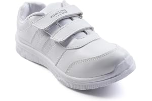 Liberty Uniform School Shoes for Kids with PVC Sole & Upper | Comfortable Footbed | Padded Foam Insole | Quick-Wear Velcro Closure | Stylish & Lightweight