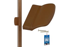 KOTARBAU® Poignée de Porte de Balcon Pratique en Plastique Poignée de Fumeur Poignée de Porte de Terrasse Poignée de Fermeture Coquille (Marron)