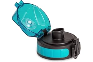 schmatzfatz Trinkflasche Ersatzdeckel, Sport-Trinkflasche Deckel, Auslaufsicherer Deckel Ersatz für Trinkflasche, BPA-Freier Trinkflaschen Deckel, Ersatzteile, Verschluss in Petrol