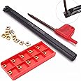 Mengshen CNC Lathe Turning Tool Holders S10K-SCLCR06 + 10pcs CCMT060204-HM YBC251 Inserts + Wrench High Grip Impact Resistance and Strong CNC Lathe Tools DZ08