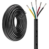 URCIANOW 5 Wire Cable 0.5mm&sup2; 20AWG 20M UL2464 Tinned Copper | Tinned Copper Cable, Power Circuits, Small Equipment