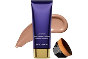 DMQ Body Coverage Perfector for Legs and Body - Waterproof Full Coverage Tattoo Cover Up Makeup - Sweatproof Long Lasting Complexion Foundation with Brush Included (Golden)