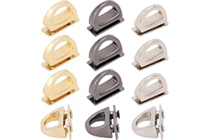 WADORN 12 pz Connettore per Borsa con Anello A D In Metallo, Fibbie con Clip A Catena per Borsa Anello A D Multiuso con Viti Fermagli per Sospensione Cinturino Ganci per Artigianali In Pelle Fai-Da-Te