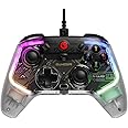 GameSir T4 Kaleid Transparent PC Controller, Wired Gaming Controller for PC/Switch/Android TV Box, Plug & Play Gamepad Joystick with Hall Effect Sticks/Analog Triggers, 3.5mm Audio Jack, 2 Back Button