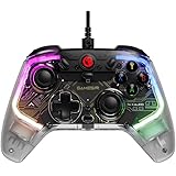 GameSir T4 Kaleid Transparent PC Controller, Controller di Gioco Cablato per PC/Switch/Android TV Box, Joystick Gamepad Plug 