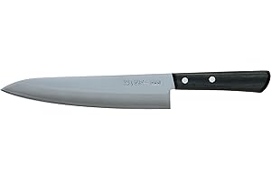関兼次 Miyabi Issin Kanetsugu Gyuto nóż i stal japońska AUS-8, stal wysokowęglowa i ergonomiczny uchwyt z drewna różanego, ostrze 210 mm