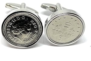 OCC OLD COIN CUFFLINKS Premium HT 2003 21st wedding Anniversary 21 year birthday/Anniversary 2003 Coin cufflinks