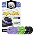 KontrolFreek Precision Rings Mixed Pack: Advanced Performance Grips for Better Control, Comfort & Durability, Aim Assist Motion Control for PS4, XBX1, Switch Pro & Scuf Controller (Black/Purple/Green)