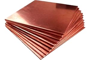 DRINCOSHOW T2 Copper Plate Copper Metal Plate Red Copper Sheet Pure Copper DIY Copper Sheet Thickness 0.5mm 0. 6MM 0. 8MM 1MM 1. 2MM 1.5mm 2MM 2.5mm 3mm-5mm (3mm*100mm*100mm)
