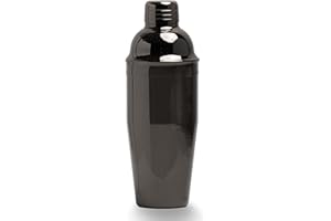 LACARI HOME & LIVING Lacari - Shaker da cocktail in acciaio inox, 750 ml, originale 3 in 1, per cocktail e bar, colore: nero, con colino integrato, Cheers Club