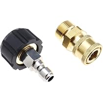 ENNSOO Hochdruckreiniger-Adapter-Set – M22-14, Messing, Bis 5000 PSI, Inkl. Schnellkupplungen