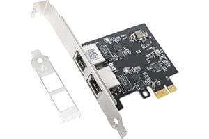 QSFPTEK 2.5Gbase-T Carte Ethernet (2 Port), 2.5 Gigabit Carte réseau PCI-e à Double Port RJ45 avec Realtek RTL8125B pour Windows 11/10/8/7, Windows Server, Linux System