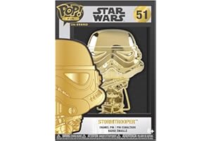 Funko Large Pop! Enamel Pin - the Mandalorian - Star Wars: Dark Side - Stormtrooper Neon - Star Wars: the Mandalorian Enamel Pins - Cute Collectable Novelty Brooch - for Backpacks & Bags
