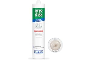 OTTOSEAL S 100 Premium-Sanitär-Silikon 300ml C84 pergamon – Sicher gegen Schimmel & Ideal für Bad, Küche & Wohnbereich – Hervorragend Glätt- & Modellierbar
