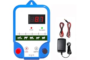 ZHFEIIRU 15KM Pastor Electrico, cerca eléctrica Controlador de pulso de alto voltaje seguro Granja de animales Cerca eléctrica Pastor Granja de animales Pastor eléctrico (B)