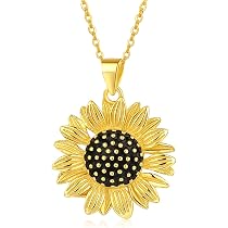 Collana Girasole In Argento 925 – Regalo Personalizzato Con Iniziale E Pietra Mese – Fatto A Mano UK