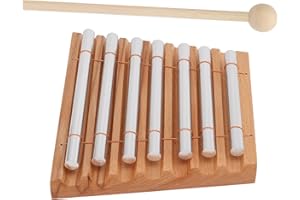01 02 015 Carillons à main, Energy Chime Instrument de percussion musicale à 7 tons avec maillet pour le yoga pour la méditation