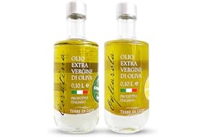 TERRE DI LIDIA SAPORI E SAPERI DI PUGLIA Terre di Lidia - Kit Degustazione Olio Extravergine di Oliva - Coratina e Ogliarola 100% Italiane - Monocultivar Estratto a Freddo - Idea Regalo Gourmet - 2 Bottigliette da 100ml