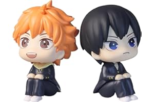 SZCIIRDM Haikyuu Figur 2pcs Hinata Shoyo & Tobio Kageyama Sitzpose Anime Schreibtischdekoration aus Anime Statue Modell Sammlerstück für Fans