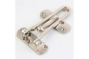 CHEEROYAL Door Chain Lock for Front Door,Door Lock with Swing Bar Door Chain Security,Door Guard Security Restrictor Latch Zinc Alloy Built-in Steel Ball for Home Hotel Apartment(Stainless Steel Color)