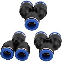 Sourcing Map 20uds 8mm Diámetro L Tipo Tubo Manguera Neumática Aire Rápido Acoplamiento Empuje Conector