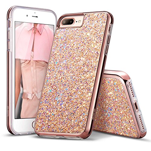 iPhone 7 Plus Case, ESR Luxury Glitter Sparkly Diamond Case with Dual Layer Design [Shockproof] [Hard PC Back, Soft TPU Inner] Protective Case Cover for 5.5