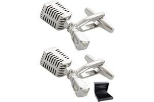 COLLAR AND CUFFS LONDON - Luxury Cufflinks for Men with Presentation Gift Box - Solid Brass - Music and Film