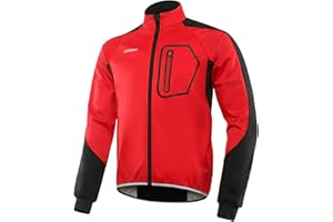 BERGRISAR Chaqueta Ciclismo Hombre Invierno Abrigo Impermeable Polar Softshell Chaqueta MTB Maillots de Motorista BG011